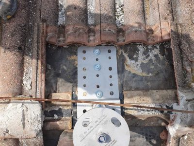 Impianto Linee vita installato su edificio a Udine